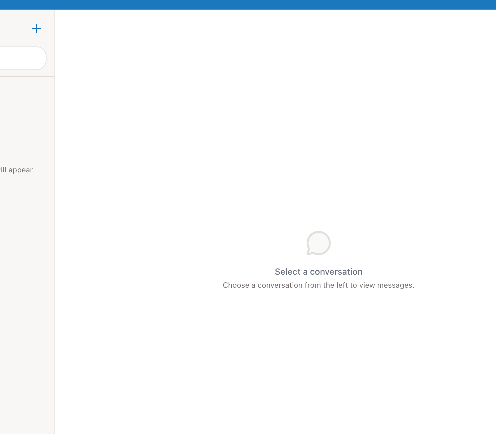 Message thread view showing conversation history