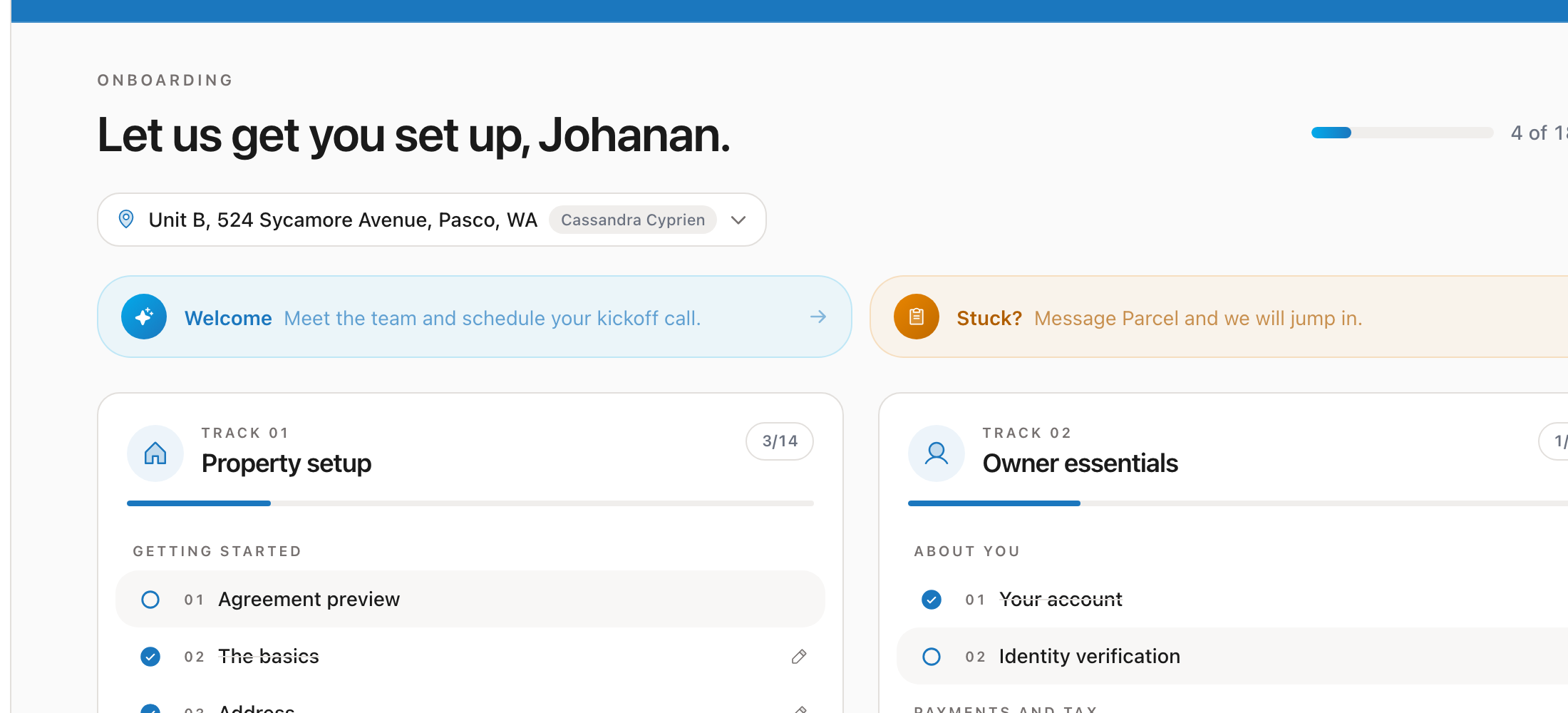 Property setup and owner essentials checklists