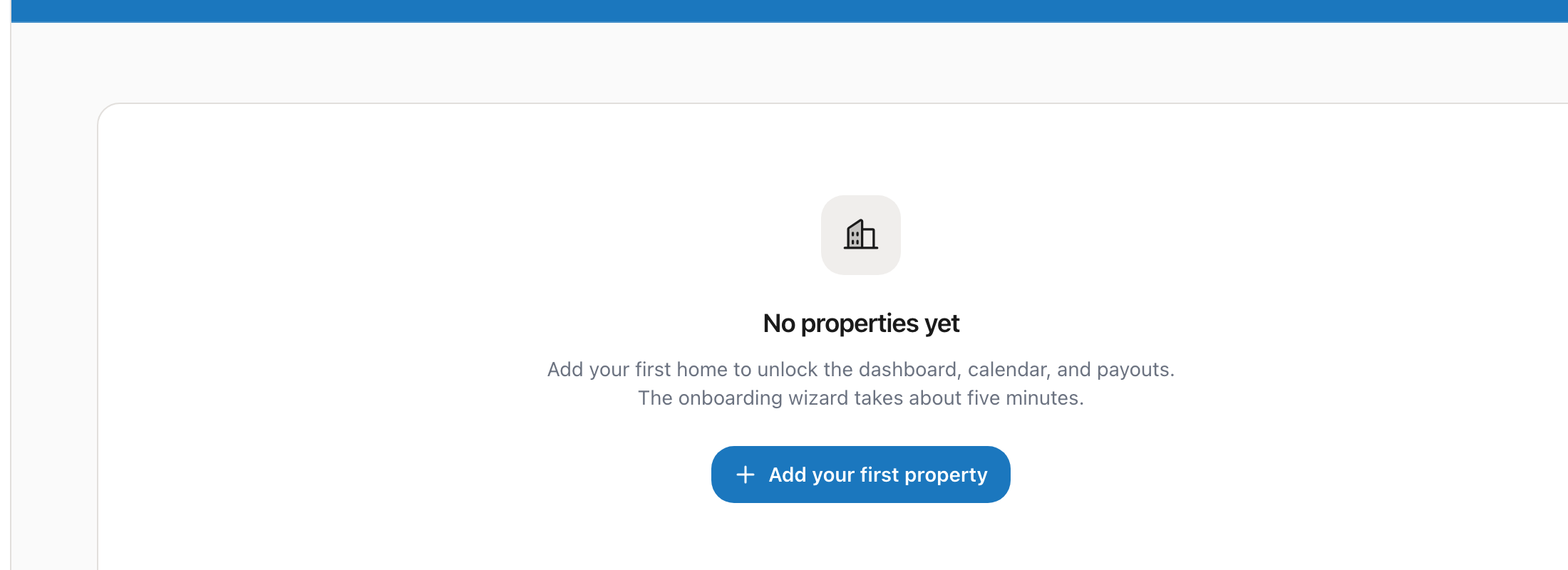 Property action buttons for managing and deactivating